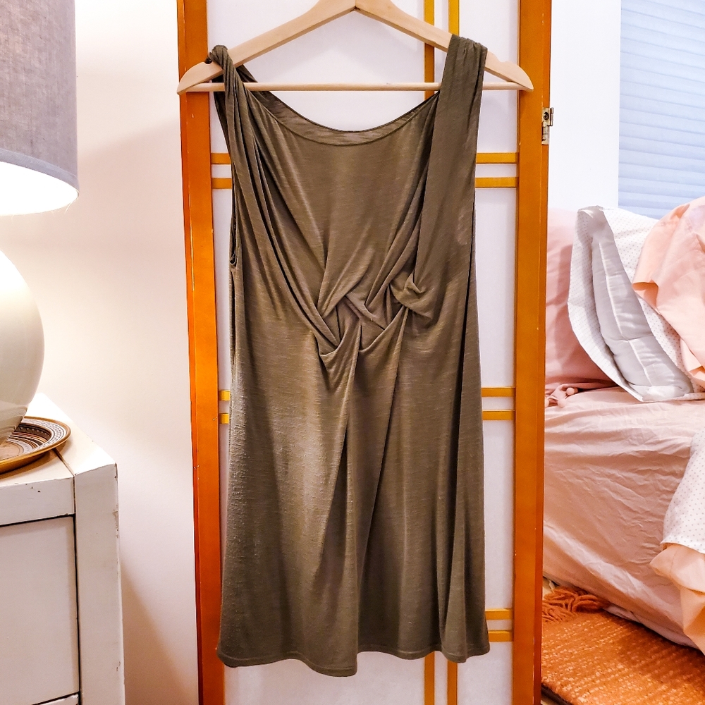 Olive green tank top